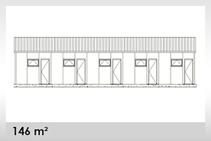 733 m² Single Storey Prefabricated Dormitory Room